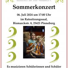 Vorfreude auf das Schülerkonzert der Musikschule der Stadt Pinneberg